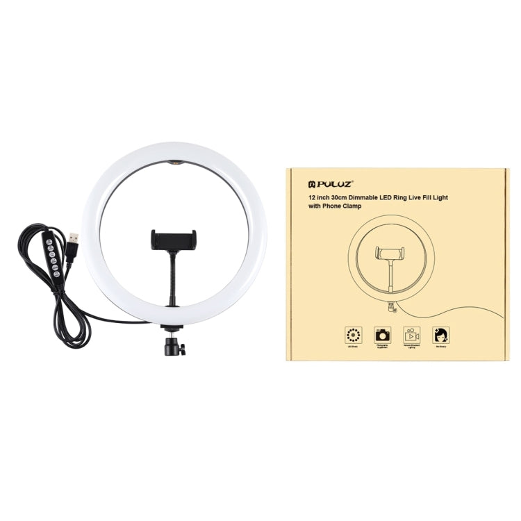 Luce anello LED 30cm RGBW dimmerabile USB 10 modalità