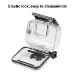 PULUZ per GoPro HERO12 Nero/11 Nero/10 Nero/9 Nero Custodia protettiva impermeabile da 60 m con fibbia, supporto di base e vite, For GoPro HERO9 Black