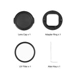 PULUZ Filtro obiettivo UV da 52 mm per GoPro HERO12 Nero/11 Nero/10 Nero/9 Nero, con Anello Adattatore, UV Filter