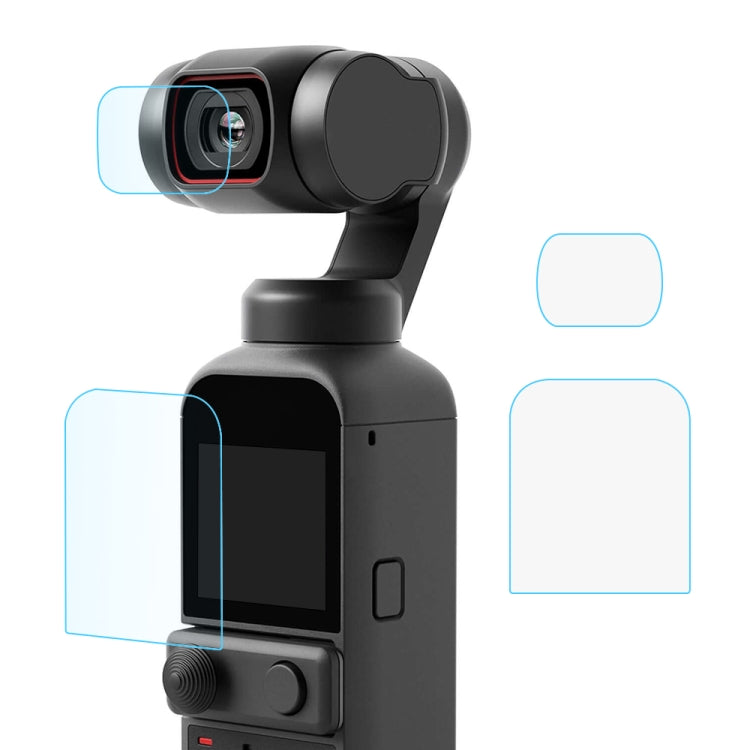 PULUZ 9H 2.5D HD Protezione per lenti in vetro temperato + Pellicola per schermo per DJI OSMO Pocket 2, For DJI OSMO Pocket 2