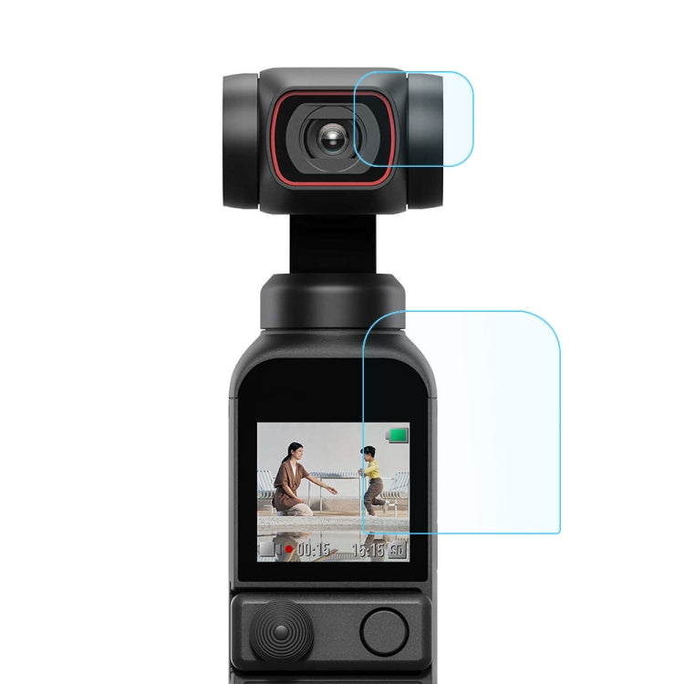 PULUZ 9H 2.5D HD Protezione per lenti in vetro temperato + Pellicola per schermo per DJI OSMO Pocket 2, For DJI OSMO Pocket 2