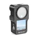 Gabbia in lega di alluminio CNC PULUZ per DJI Action 2, Aluminum Cage (Black), Aluminum Cage (Titanium Color)