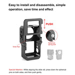 Gabbia in lega di alluminio CNC PULUZ per DJI Action 2, Aluminum Cage (Black), Aluminum Cage (Titanium Color)