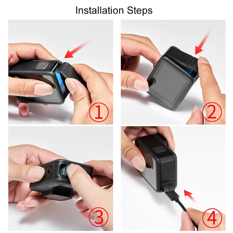 PULUZ POM Coperchio interfaccia laterale batteria in plastica per GoPro HERO12 Nero /11 Nero /10 Nero /9 Nero, POM Plastic Side Cover