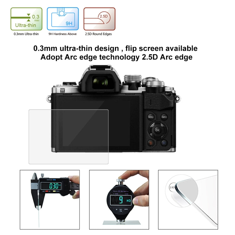 Pellicola in vetro temperato PULUZ 2.5D 9H per Olympus EPL6 / EPL5 / TG860 / TG850 / PM2 / TG870, For Olympus EM10 / EM10-2