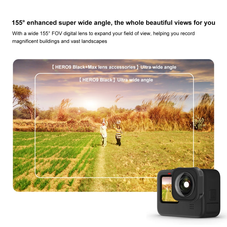 Obiettivo grandangolare PULUZ Max Lens Mod per GoPro Hero11 Black / HERO10 Black / HERO9 Black, For GoPro Hero13 Black / Hero12 Black
