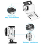 PULUZ Custodia protettiva impermeabile da 40 m con fibbia, supporto di base e vite per GoPro HERO12 Black /11 Black /11 Black Mini /10 Black /9 Black Max Lens Mod, For GoPro Hero11 Black / HERO10 Black