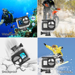 PULUZ Custodia protettiva impermeabile da 40 m con fibbia, supporto di base e vite per GoPro HERO12 Black /11 Black /11 Black Mini /10 Black /9 Black Max Lens Mod, For GoPro Hero11 Black / HERO10 Black