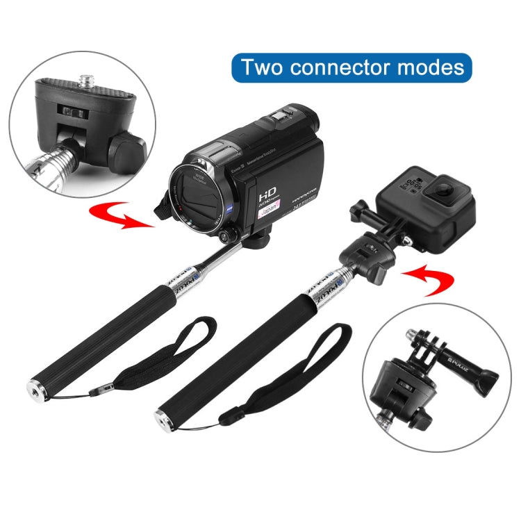 Monopiede selfie portatile estensibile PULUZ per GoPro Hero11 Black / HERO10 Black / HERO9 Black /HERO8 / HERO7 /6 /5 /5 Session /4 Session /4 /3+ /3 /2 /1, Insta360 ONE R, DJI Osmo Action e altriAction camera, lunghezza: 22,5-80 cm, Length: 22.5-100cm