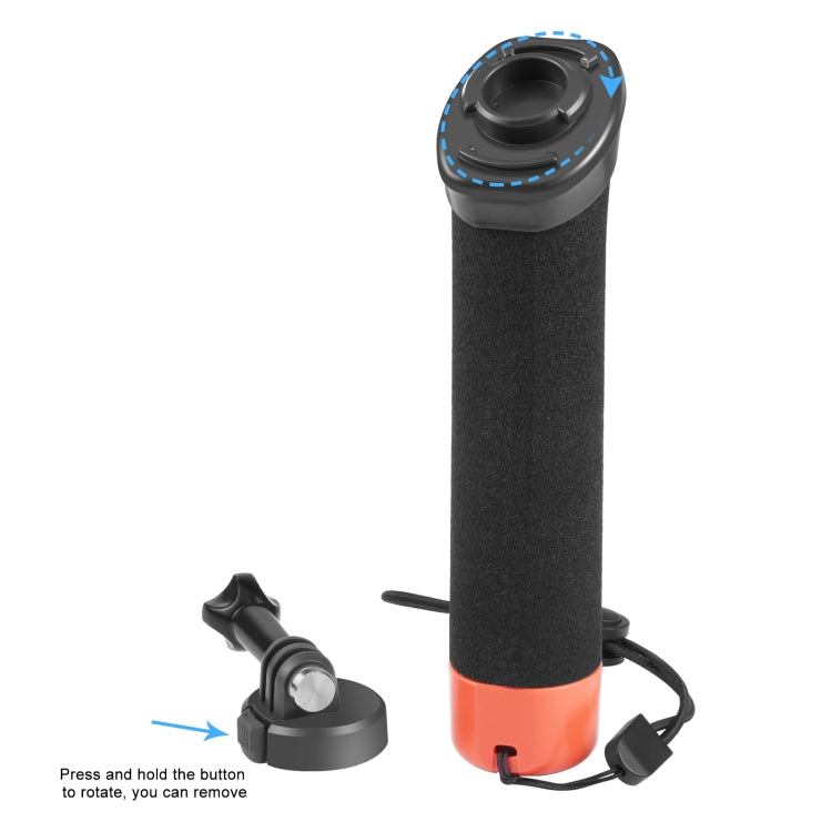 PULUZ Canne galleggianti con impugnatura in schiuma galleggiante con cinturino e base a sgancio rapido per GoPro Hero11 Black / HERO10 Black / HERO9 Black /HERO8 / HERO7 /6 /5 /5 Session /4 Session /4 /3+ /3 /2 /1,Insta360 ONE R, DJI Osmo Action e altr...