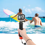 PULUZ Canne galleggianti con impugnatura in schiuma galleggiante con cinturino e base a sgancio rapido per GoPro Hero11 Black / HERO10 Black / HERO9 Black /HERO8 / HERO7 /6 /5 /5 Session /4 Session /4 /3+ /3 /2 /1,Insta360 ONE R, DJI Osmo Action e altr...