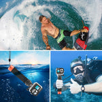 PULUZ Canne galleggianti con impugnatura in schiuma galleggiante con cinturino e base a sgancio rapido per GoPro Hero11 Black / HERO10 Black / HERO9 Black /HERO8 / HERO7 /6 /5 /5 Session /4 Session /4 /3+ /3 /2 /1,Insta360 ONE R, DJI Osmo Action e altr...