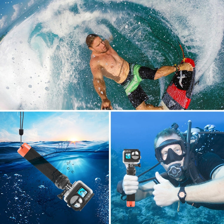PULUZ Canne galleggianti con impugnatura in schiuma galleggiante con cinturino e base a sgancio rapido per GoPro Hero11 Black / HERO10 Black / HERO9 Black /HERO8 / HERO7 /6 /5 /5 Session /4 Session /4 /3+ /3 /2 /1,Insta360 ONE R, DJI Osmo Action e altr...