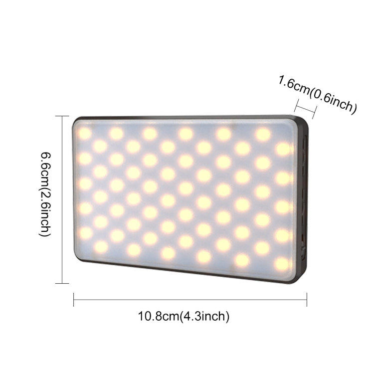 Luce LED 120 LED 2500K-9000K con filtri e batteria