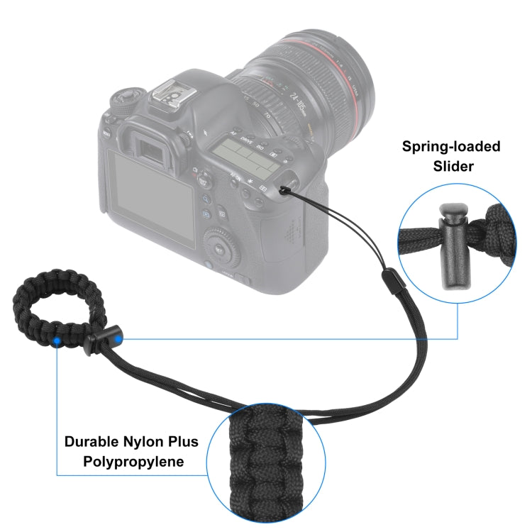 Cinturino da polso regolabile per fotocamera sportiva intrecciata PULUZ