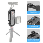 PULUZ Telaio Protettivo per Gabbia Rig con Supporti per Scarpe Fredde e Adattatore per Treppiede Pieghevole Magnetico per Insta360 ONE X2, Cage For Insta360 ONE X2