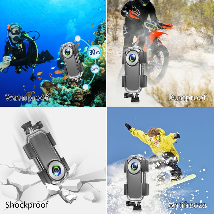 Custodia impermeabile subacquea PULUZ da 30 m per Insta360 ONE X2, Underwater Case For Insta360 ONE X2