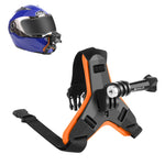 PULUZ Supporto per sottogola per casco da motociclista per GoPro, DJI Osmo Action e altre action camera, Helmet Chin Strap (Black), Helmet Chin Strap (Orange), Helmet Chin Strap (Blue)