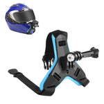 PULUZ Supporto per sottogola per casco da motociclista per GoPro, DJI Osmo Action e altre action camera, Helmet Chin Strap (Black), Helmet Chin Strap (Orange), Helmet Chin Strap (Blue)