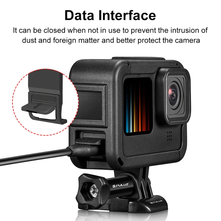 Gabbia PA di espansione telaio PULUZ con copertura interfaccia laterale per GoPro HERO12 Nero /11 Nero /10 Nero /9 Nero, PA Cage with Side Cover