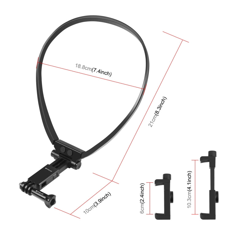 Staffa per collo regolabile PULUZ Lazy per smartphone GoPro Action Camera