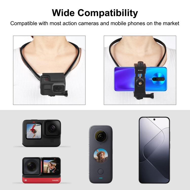 Staffa per collo regolabile PULUZ Lazy per smartphone GoPro Action Camera