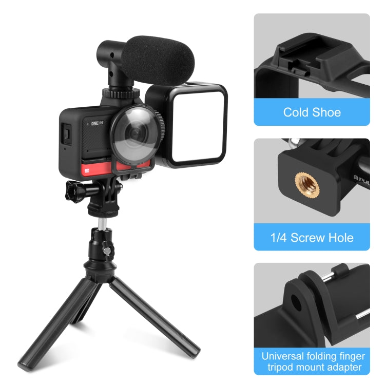 Custodia con telaio in plastica PULUZ con protezione per lente per Insta360 One RS 360 Edition, For Insta360 One RS 360 Edition Frame Case with Lens Guard