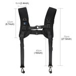 PULUZ Imbracatura a doppia spalla a sgancio rapido Cintura in schiuma di decompressione con imbottitura morbida per fotocamere digitali DSLR, Double Shoulder(AE), Double Shoulder