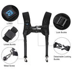 PULUZ Imbracatura a doppia spalla a sgancio rapido Cintura in schiuma di decompressione con imbottitura morbida per fotocamere digitali DSLR, Double Shoulder(AE), Double Shoulder