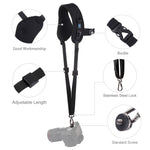 PULUZ Tracolla per fotocamera curva e traspirante in nylon morbido antiscivolo a sgancio rapido con gancio in metallo per fotocamere SLR / DSLR, Curved Strap