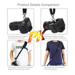 PULUZ Tracolla per fotocamera curva e traspirante in nylon morbido antiscivolo a sgancio rapido con gancio in metallo per fotocamere SLR / DSLR, Curved Strap
