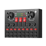 PULUZ Scheda Audio Trasmissione in Diretta Bluetooth Karaoke Canto Registrazione Mixer Audio per Telefono Cellulare/Computer/Laptop/Tablet PC, Versione Inglese, English Version