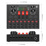 PULUZ Scheda Audio Trasmissione in Diretta Bluetooth Karaoke Canto Registrazione Mixer Audio per Telefono Cellulare/Computer/Laptop/Tablet PC, Versione Inglese, English Version