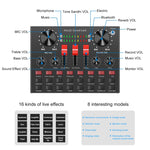 PULUZ Scheda Audio Trasmissione in Diretta Bluetooth Karaoke Canto Registrazione Mixer Audio per Telefono Cellulare/Computer/Laptop/Tablet PC, Versione Inglese, English Version