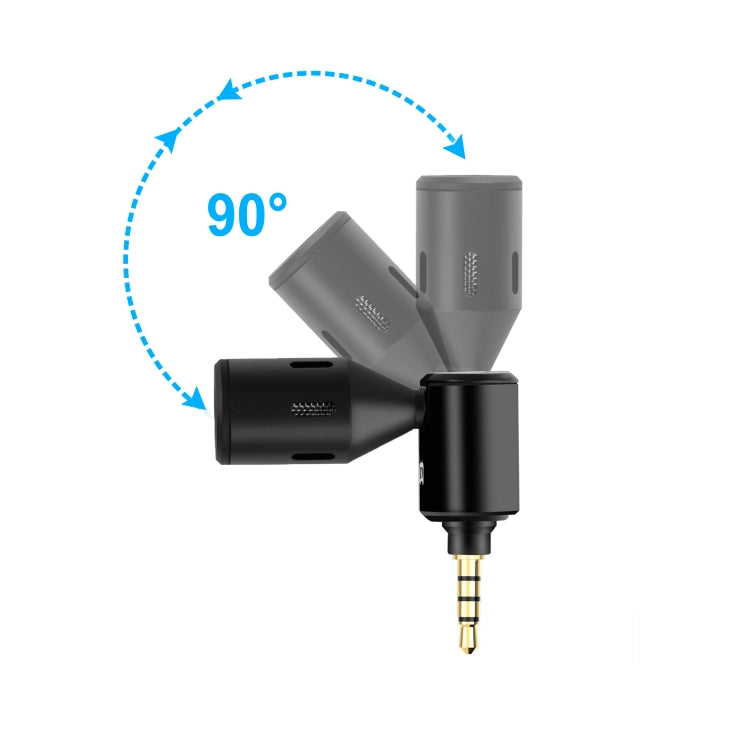 Microfono regolabile direzionale singolo per telefono cellulare con jack PULUZ da 3,5 mm, 3.5mm Phone Microphone