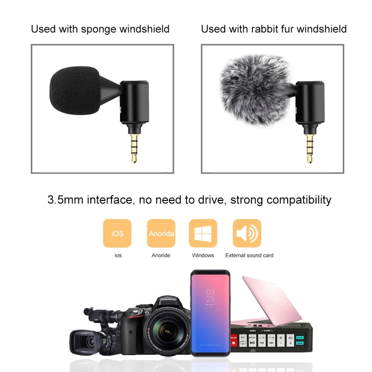 Microfono direzionale con jack 3,5 mm per smartphone