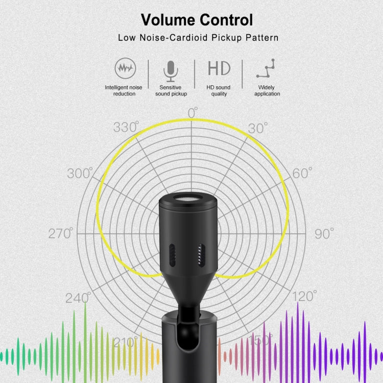 PULUZ USB-C / Type-C Jack per telefono cellulare Microfono regolabile a condensatore omnidirezionale, non per telefoni della serie Samsung, Type-C Phone Microphone