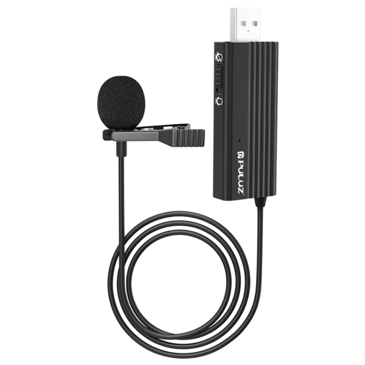 Microfono da bavero USB PULUZ con clip e cavo 1,2m