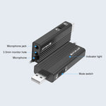 Microfono da bavero USB PULUZ con clip e cavo 1,2m