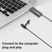 Microfono da bavero USB PULUZ con clip e cavo 1,2m