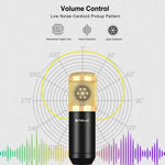 Microfono a condensatore con braccio a forbice e scheda audio USB
