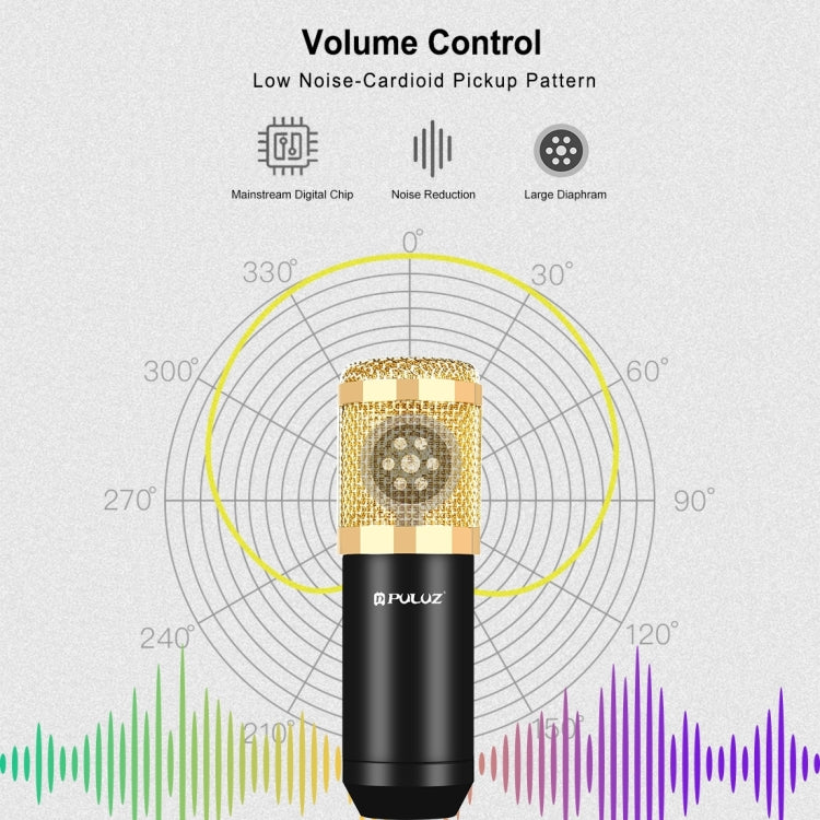 Microfono a condensatore con braccio a forbice e scheda audio USB