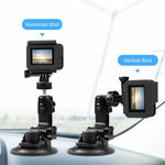 Supporto a ventosa per auto PULUZ con morsetto per telefono/vite/adattatore per treppiede, Phone Car Suction Cup
