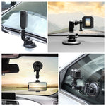 Supporto a ventosa per auto PULUZ con morsetto per telefono/vite/adattatore per treppiede, Phone Car Suction Cup