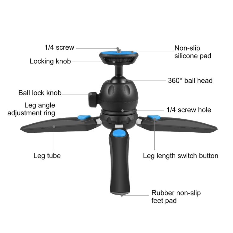 Mini stabilizzatore VLOG con treppiede per smartphone