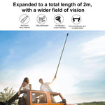 PULUZ Monopiede in metallo per selfie stick da 2 m per Insta360 One RS / X2 / X3, 2m Monopod