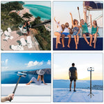 PULUZ Monopiede in metallo per selfie stick da 2 m per Insta360 One RS / X2 / X3, 2m Monopod