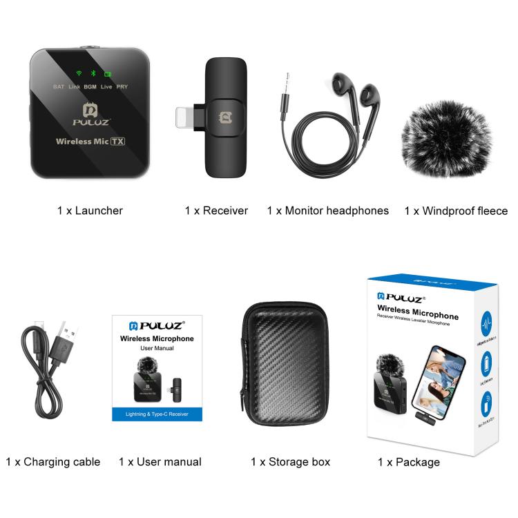 Microfono lavalier wireless per Apple con connettore 8 pin