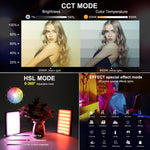 PULUZ Pocket 140 LED RGB Full Color Beauty Fill Light Luce LED portatile per fotografia, 140 LED