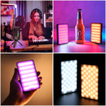 PULUZ Pocket 140 LED RGB Full Color Beauty Fill Light Luce LED portatile per fotografia, 140 LED